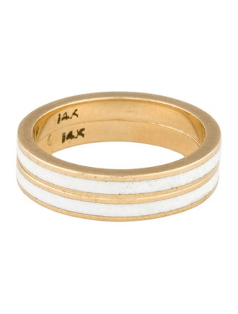 Ring 14K Enamel Stacking Band Set