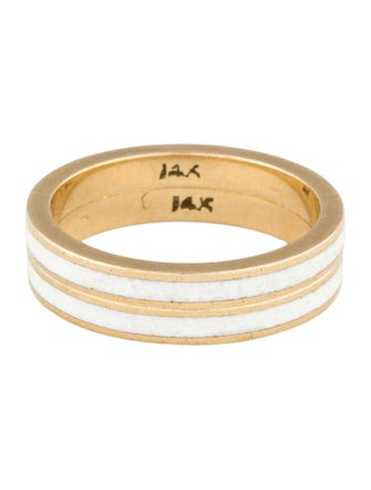 Ring 14K Enamel Stacking Band Set