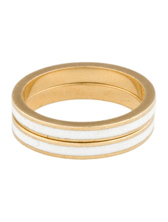 Ring 14K Enamel Stacking Band Set