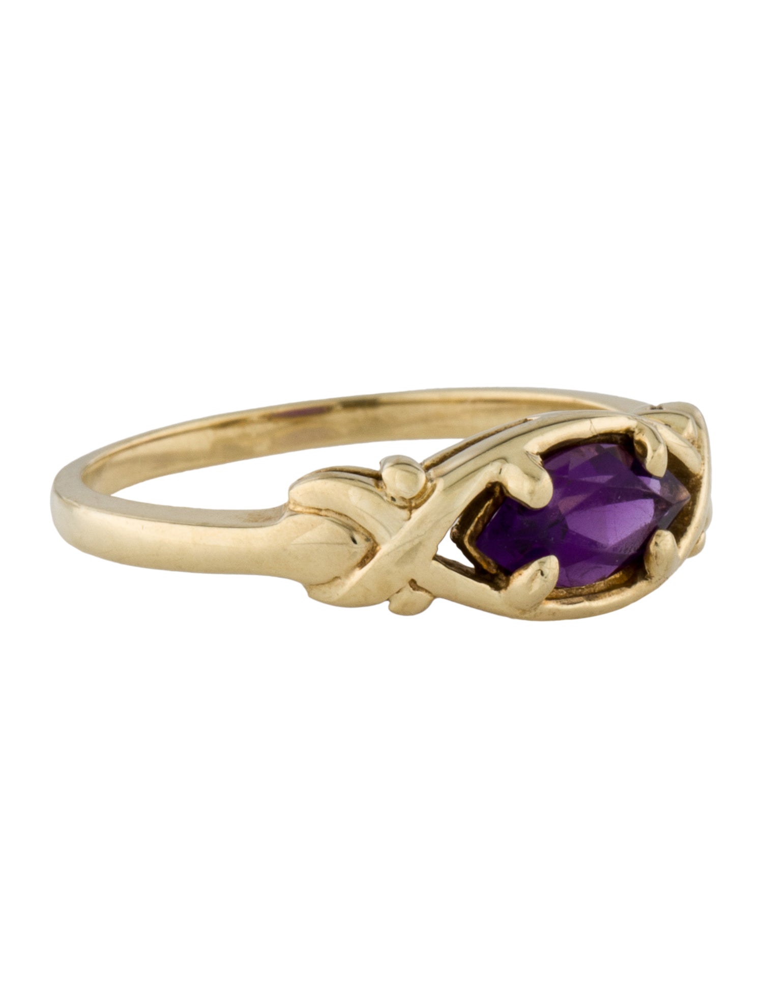 Ring 10K Amethyst Cocktail Ring