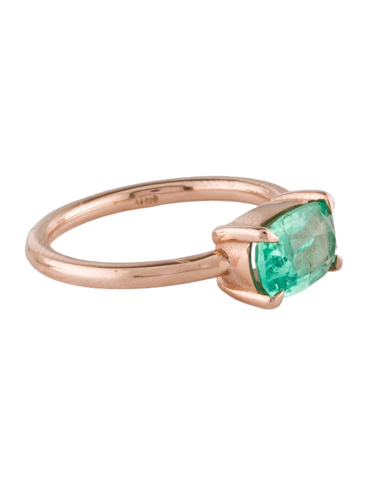 Ring 14K 1.38ct Emerald Cocktail Ring