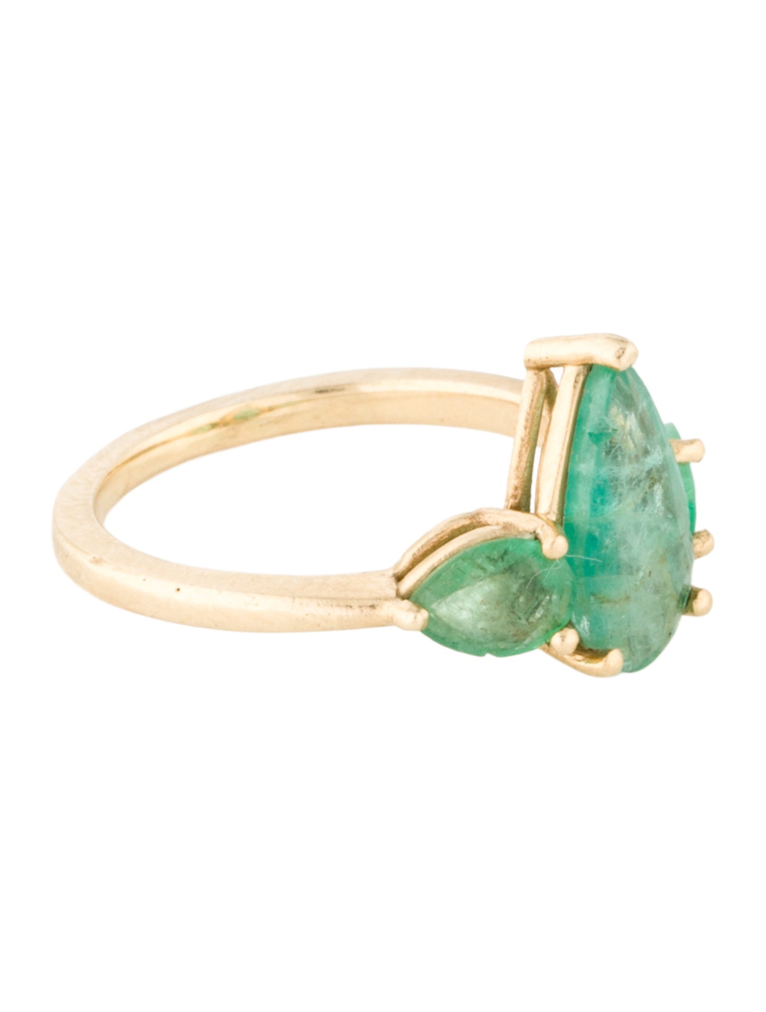 Ring 14K Emerald & Beryl Cocktail Ring