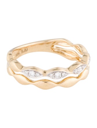 Ring 14K Diamond Double Band