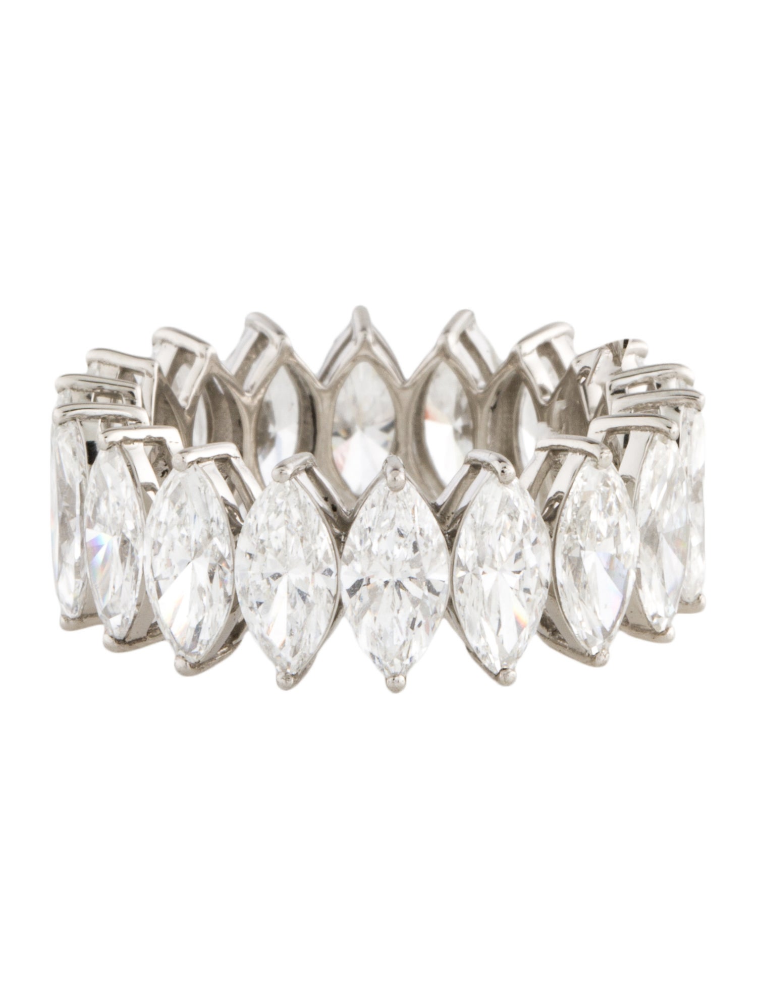 Ring Platinum 7.56ctw Lab-Grown Diamond Eternity Band