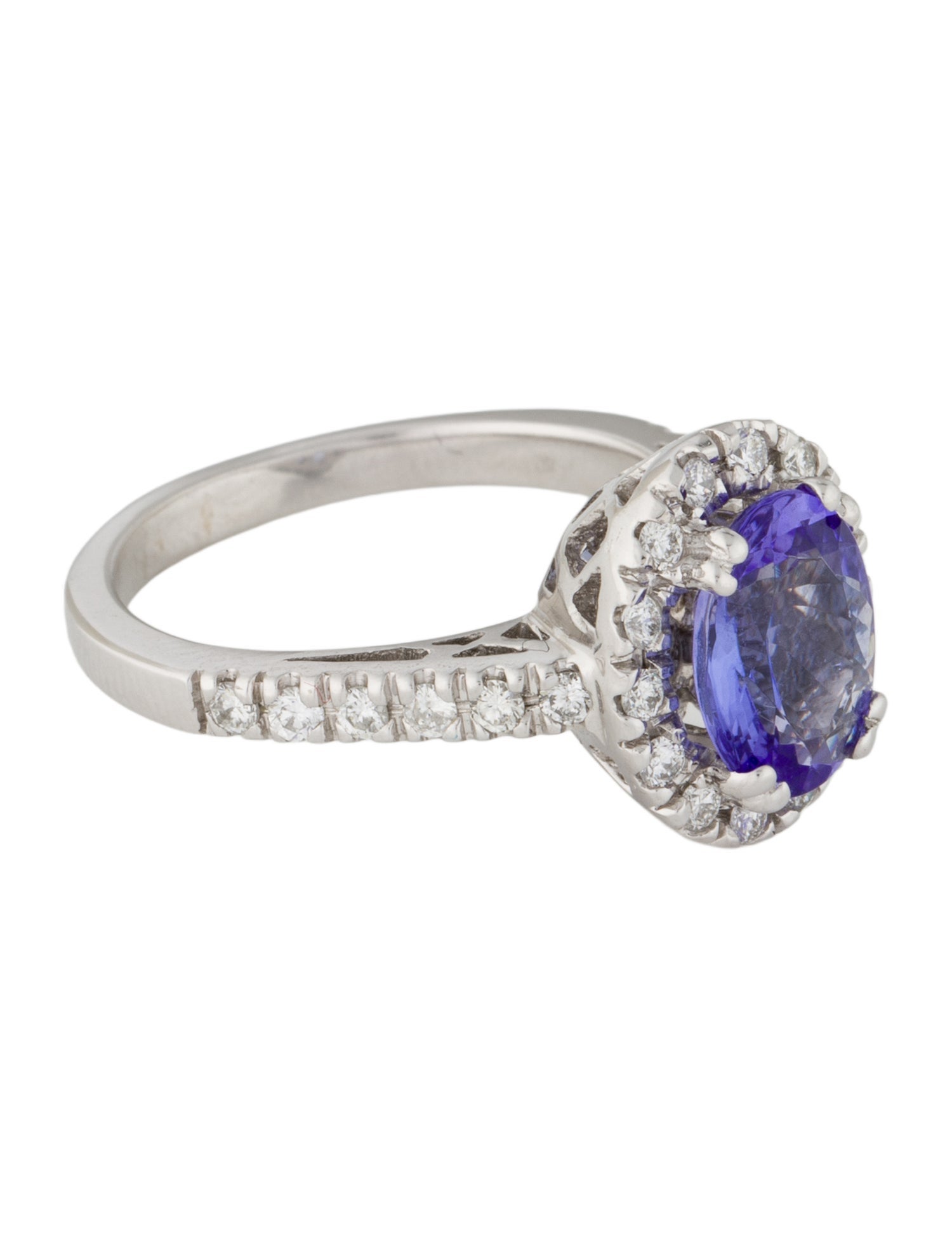 Ring 14K Tanzanite & Diamond Cocktail Ring