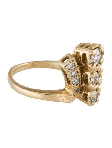Ring Cocktail 14K Diamond 5.25