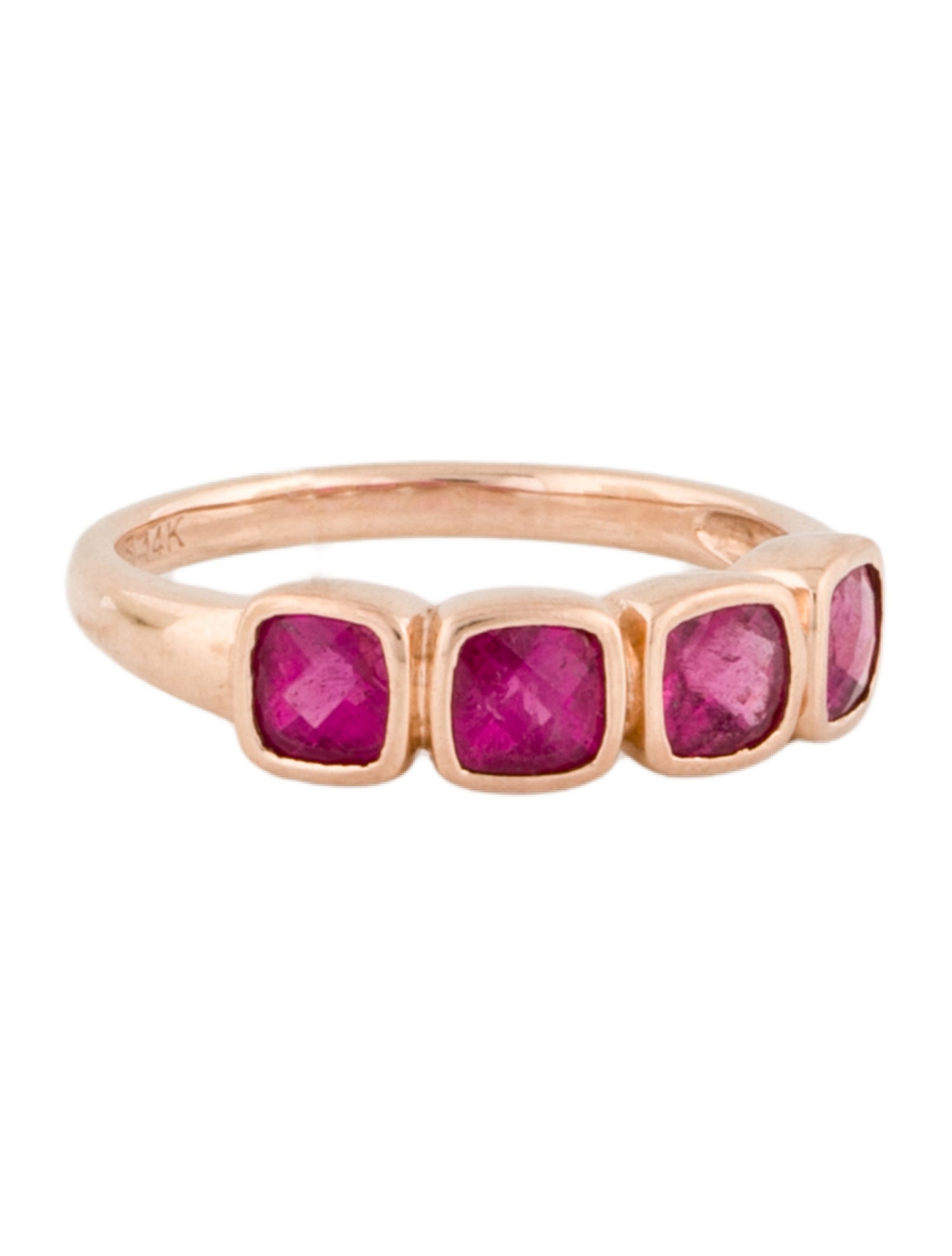 Ring 14K Tourmaline Four Stone Band
