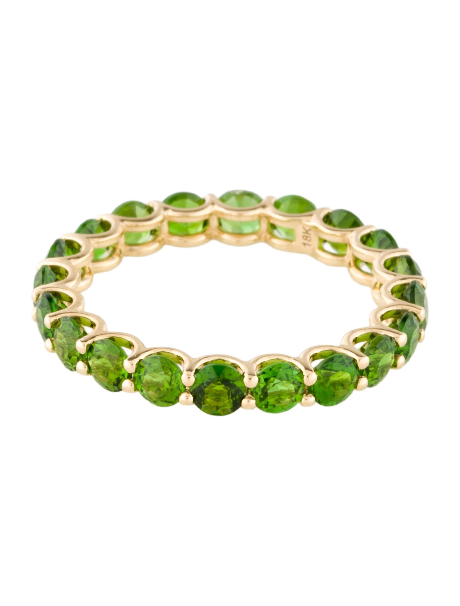 Ring 18K 2.40ctw Diopside Eternity Band
