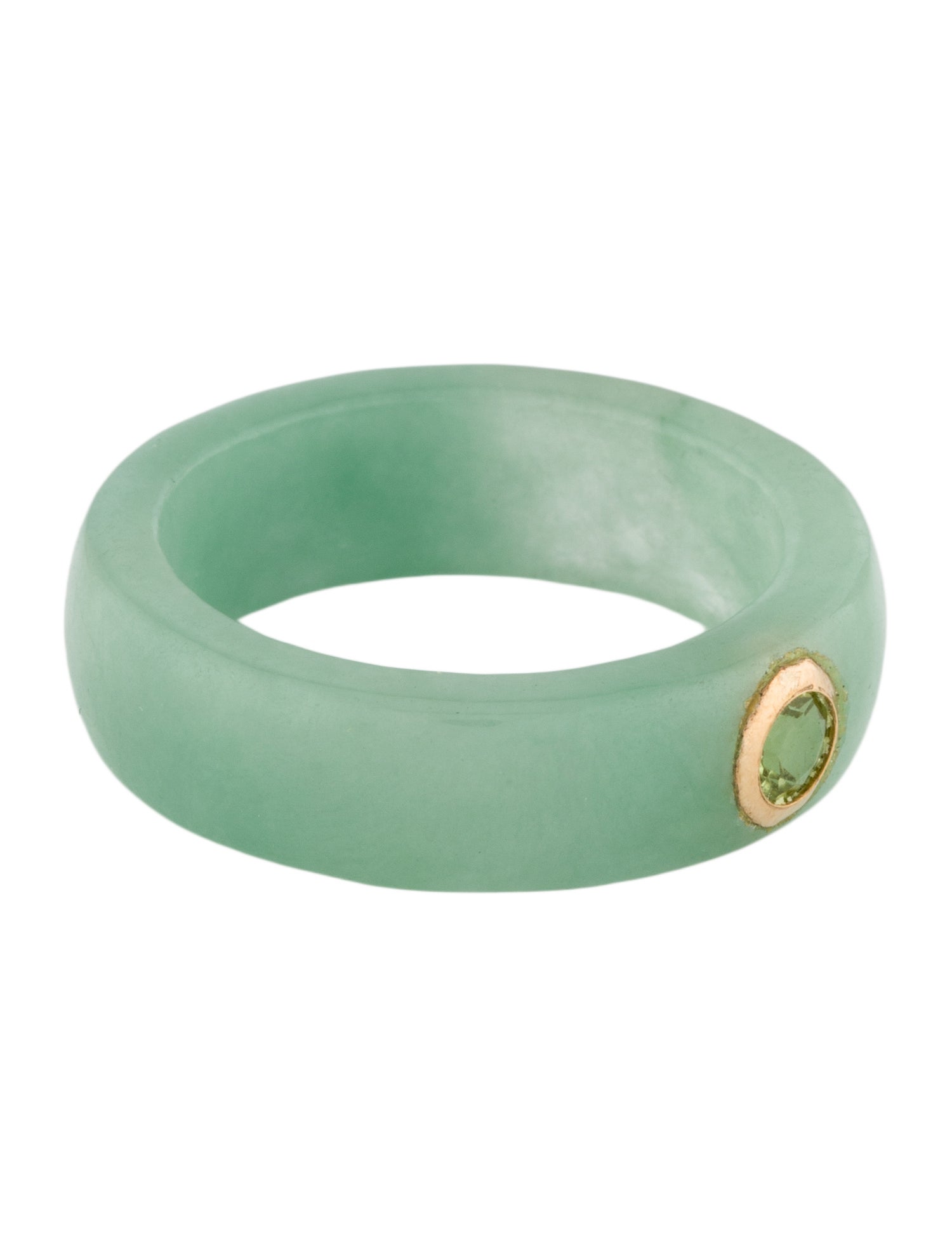 Ring 10K Jade & Peridot