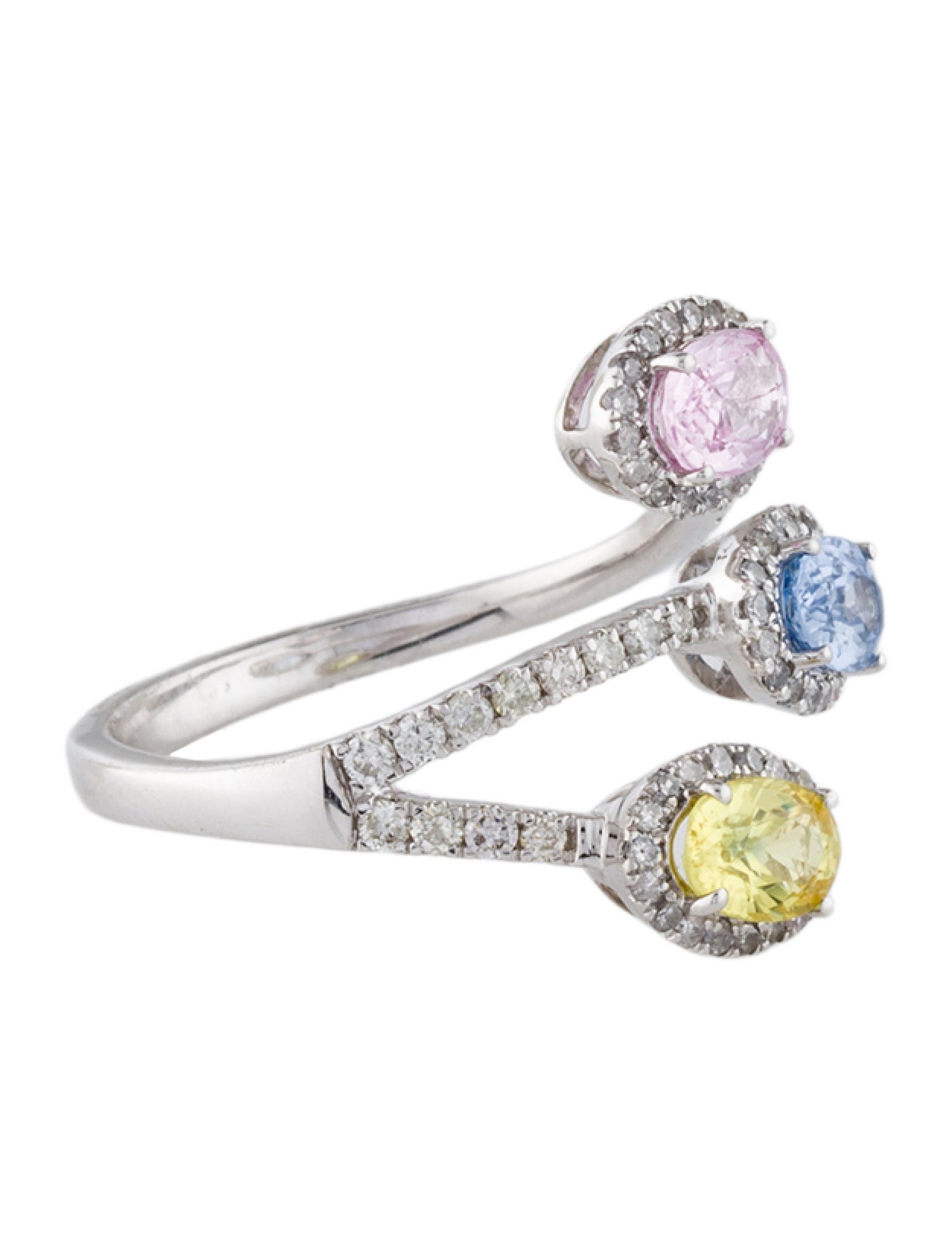 Ring 14K Sapphire & Diamond Cocktail Ring