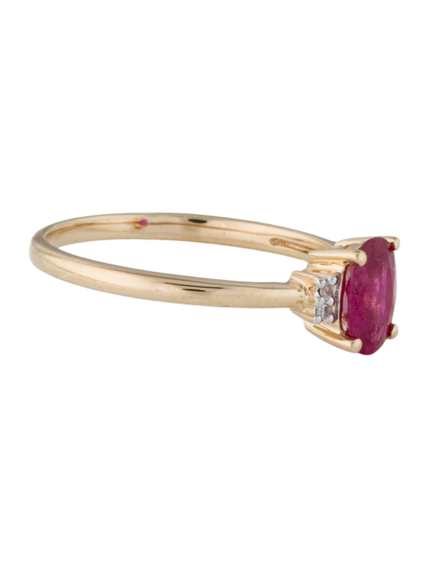 Ring 14K 1.00ct Ruby & Diamond Cocktail