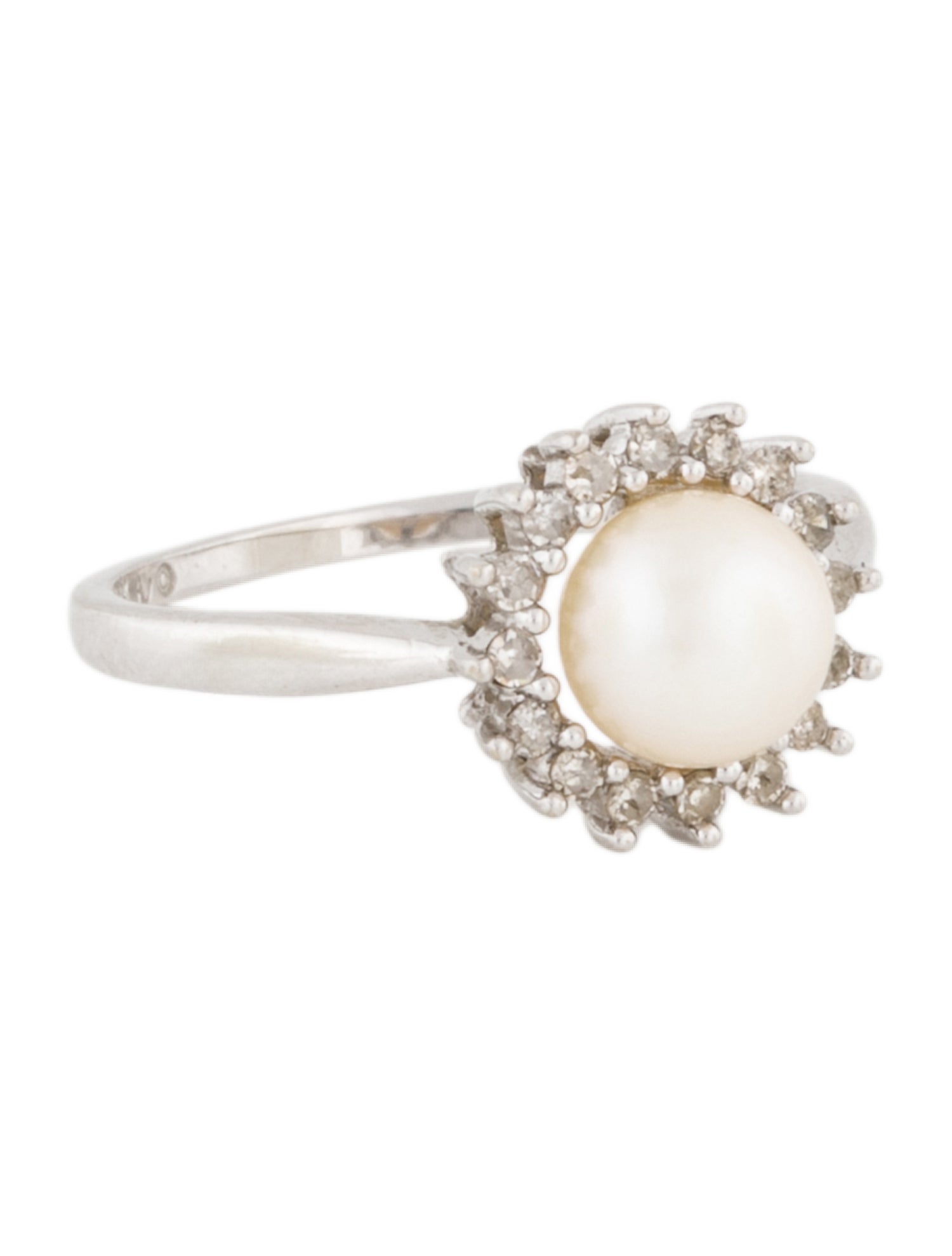 Ring 14K Pearl & Diamond