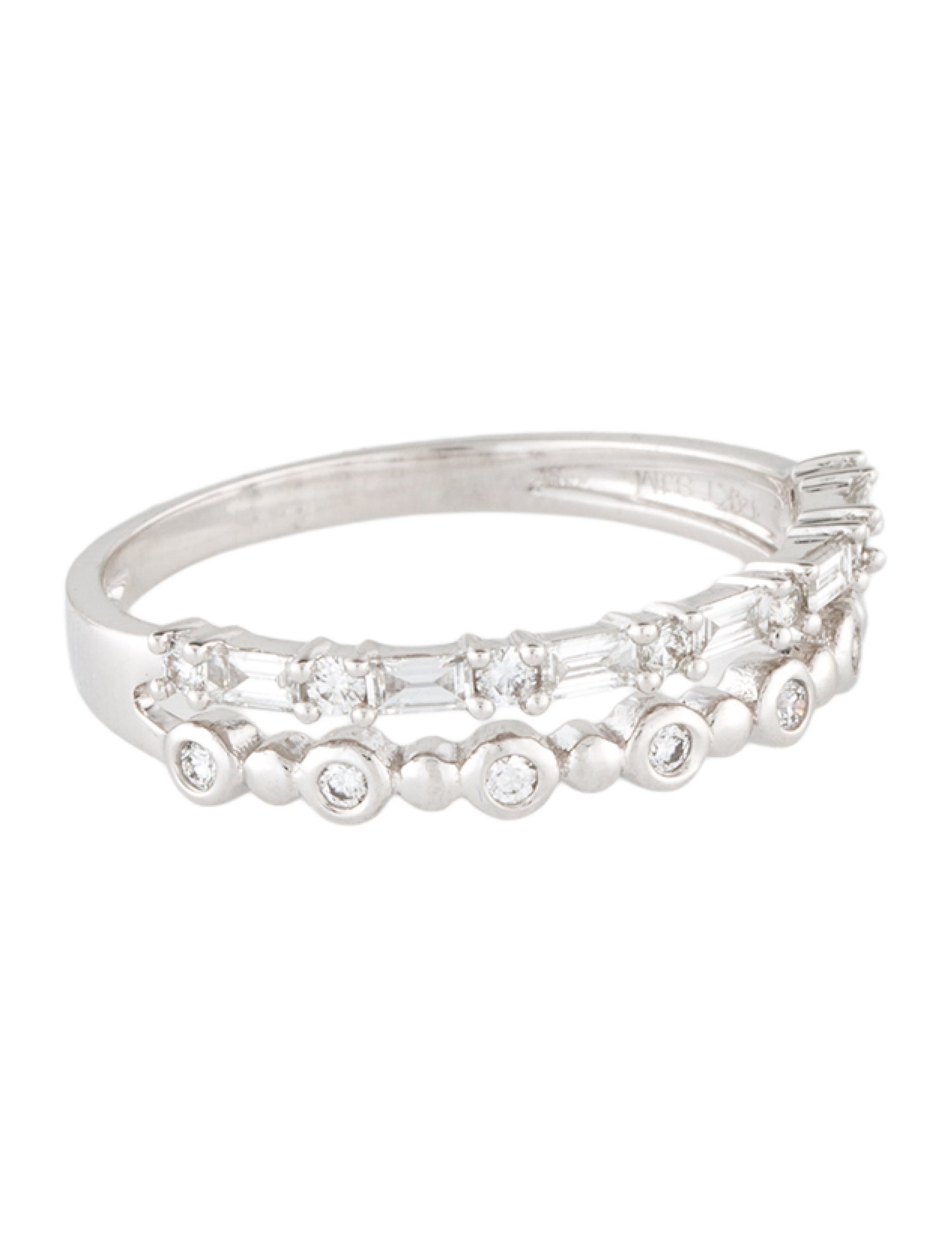 Ring 14K Diamond Double Band