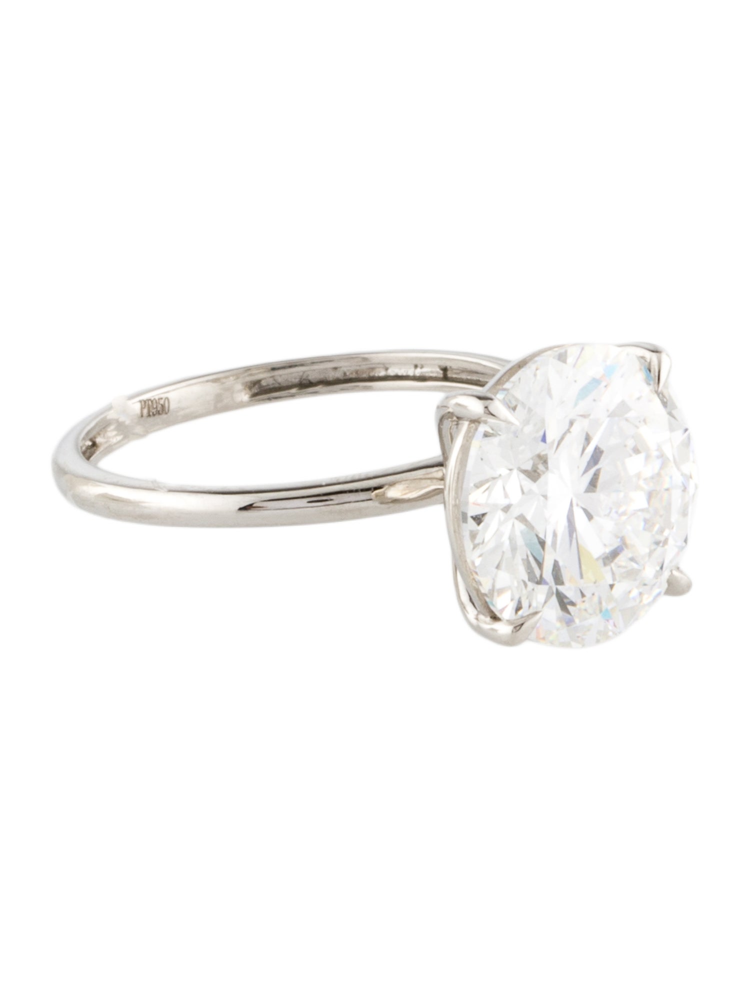Ring Platinum 5.01ctw Lab-Grown Diamond Engagement