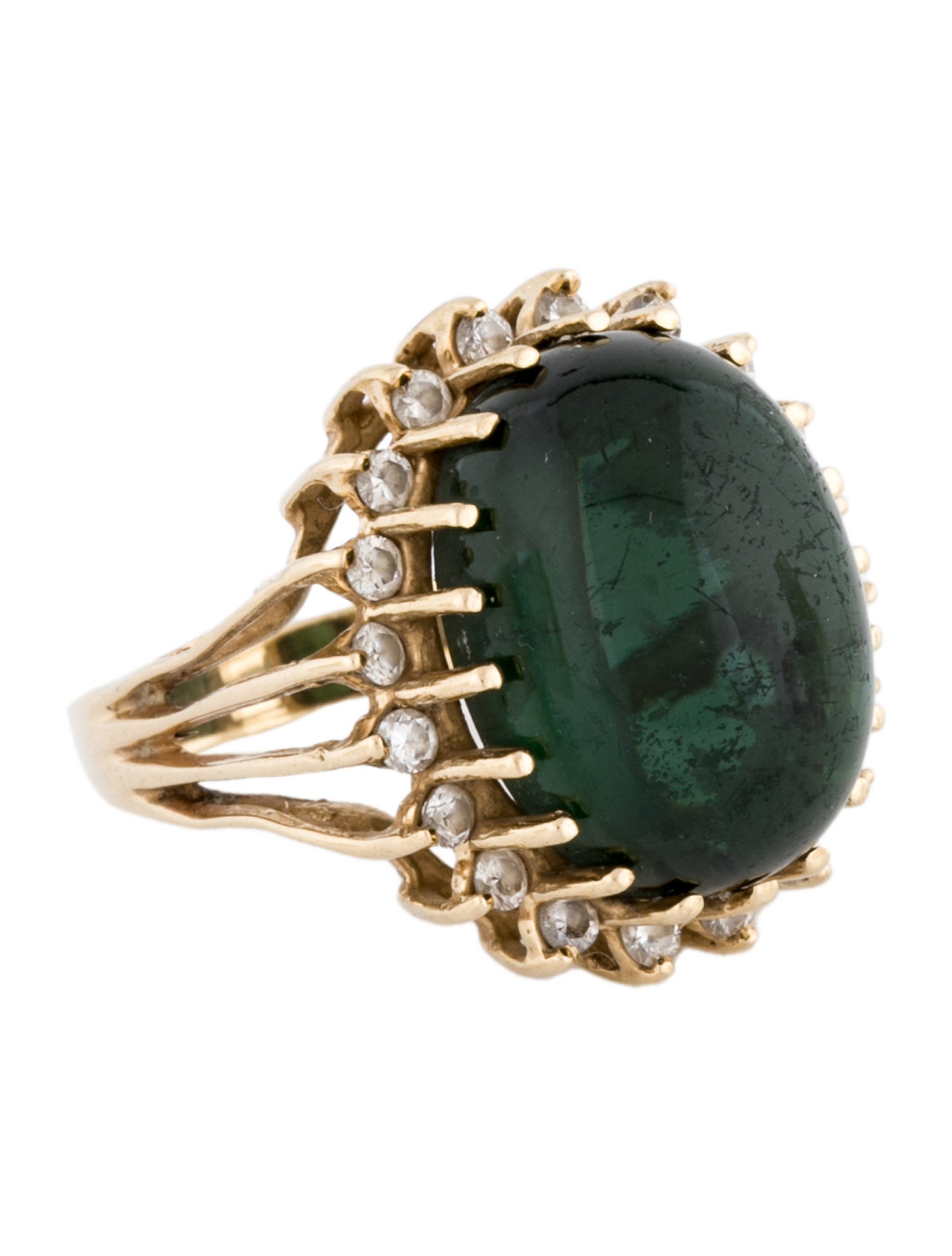 Ring 14K 18.12ctw Tourmaline & Diamond Cocktail