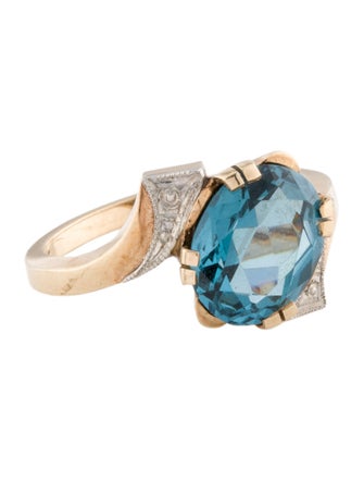 Ring 10K Synthetic Spinel Cocktail Ring