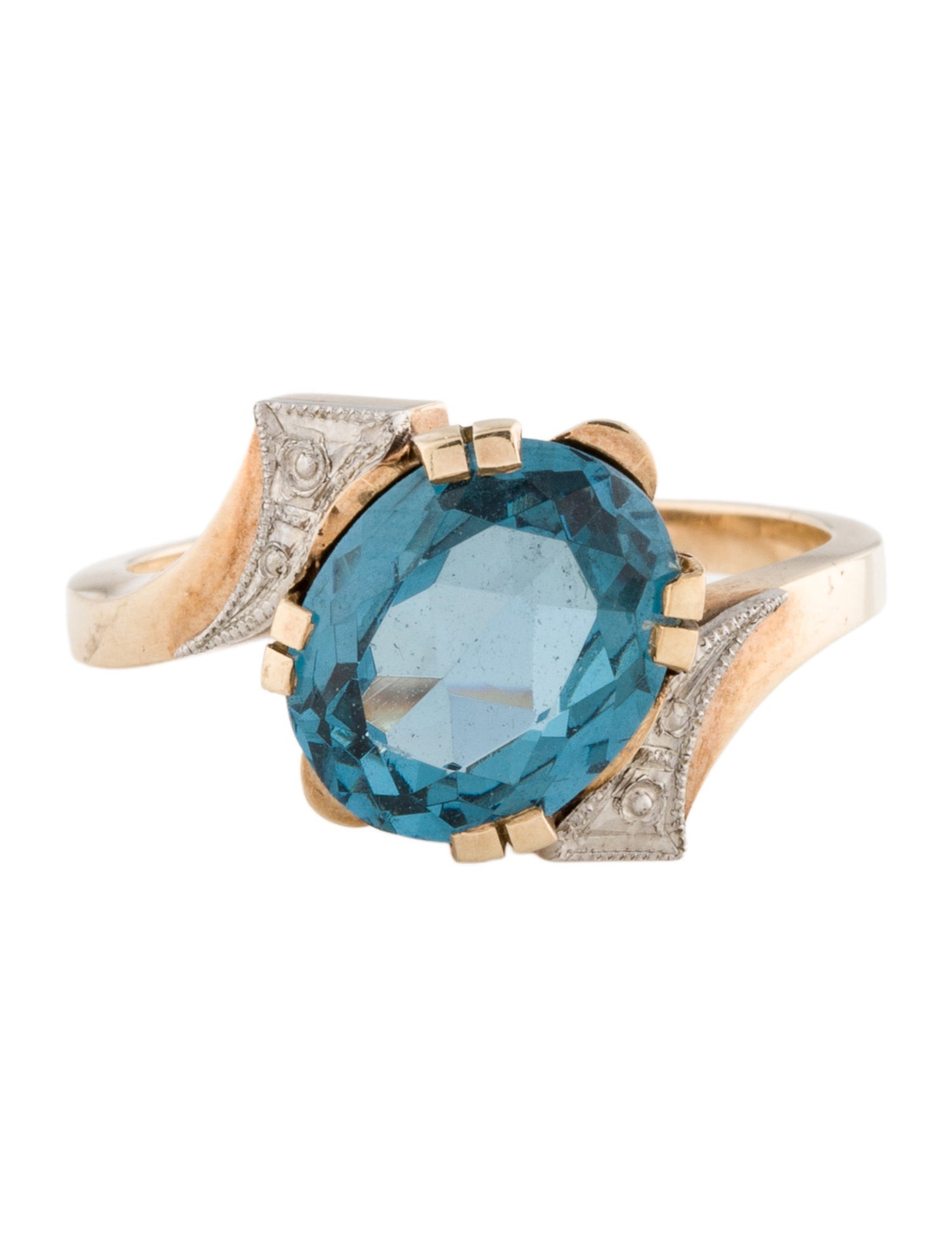 Ring 10K Synthetic Spinel Cocktail Ring