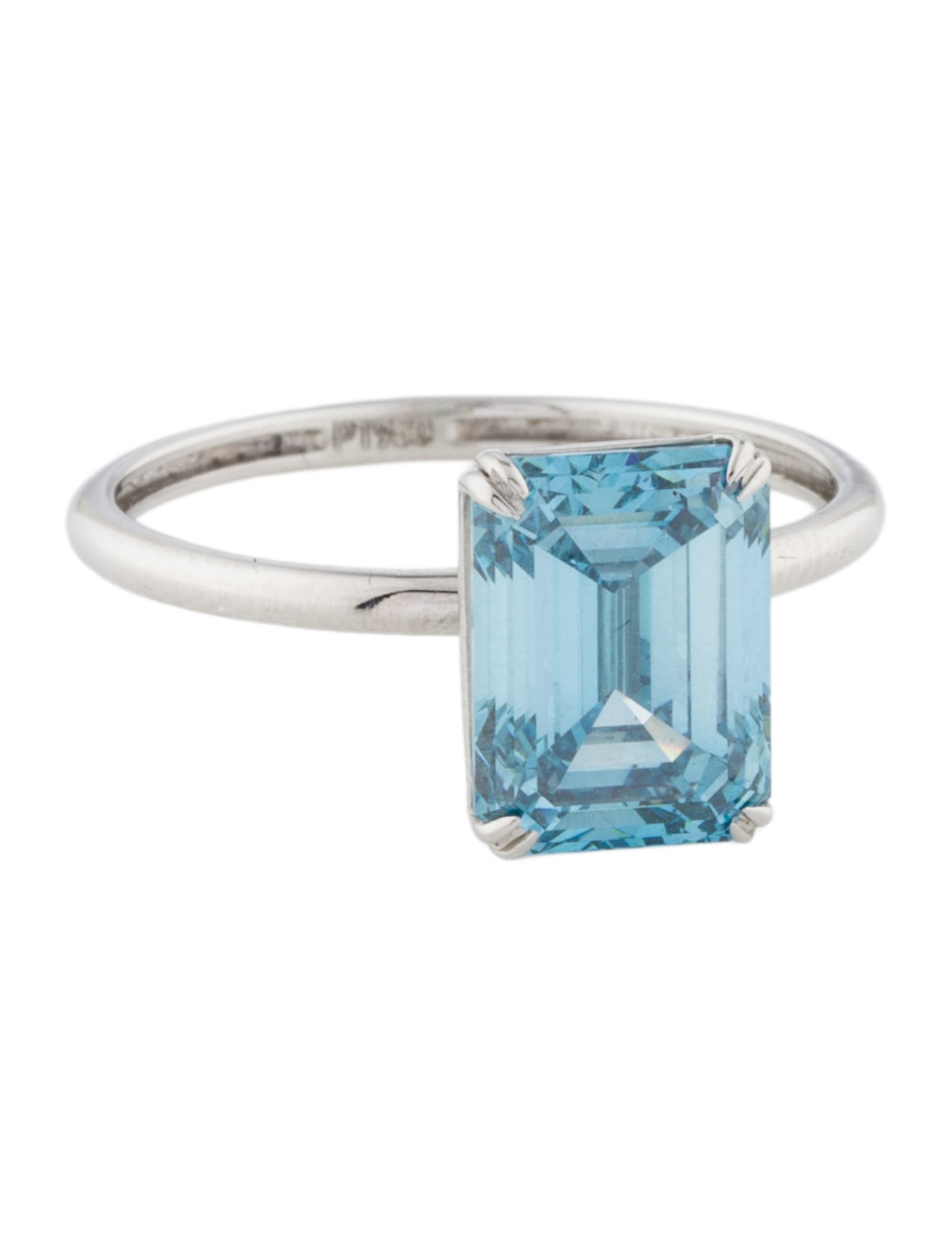 Ring Platinum 3.09ct Lab-Grown Diamond Engagement