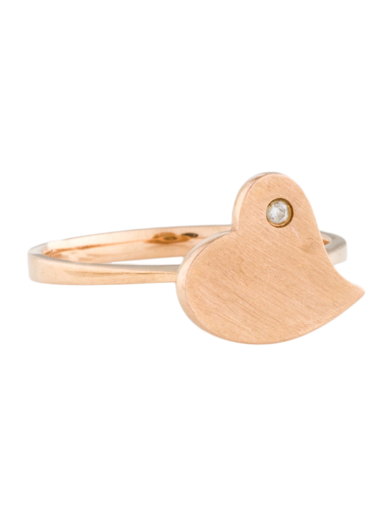 Ring 18K Diamond Heart Movable