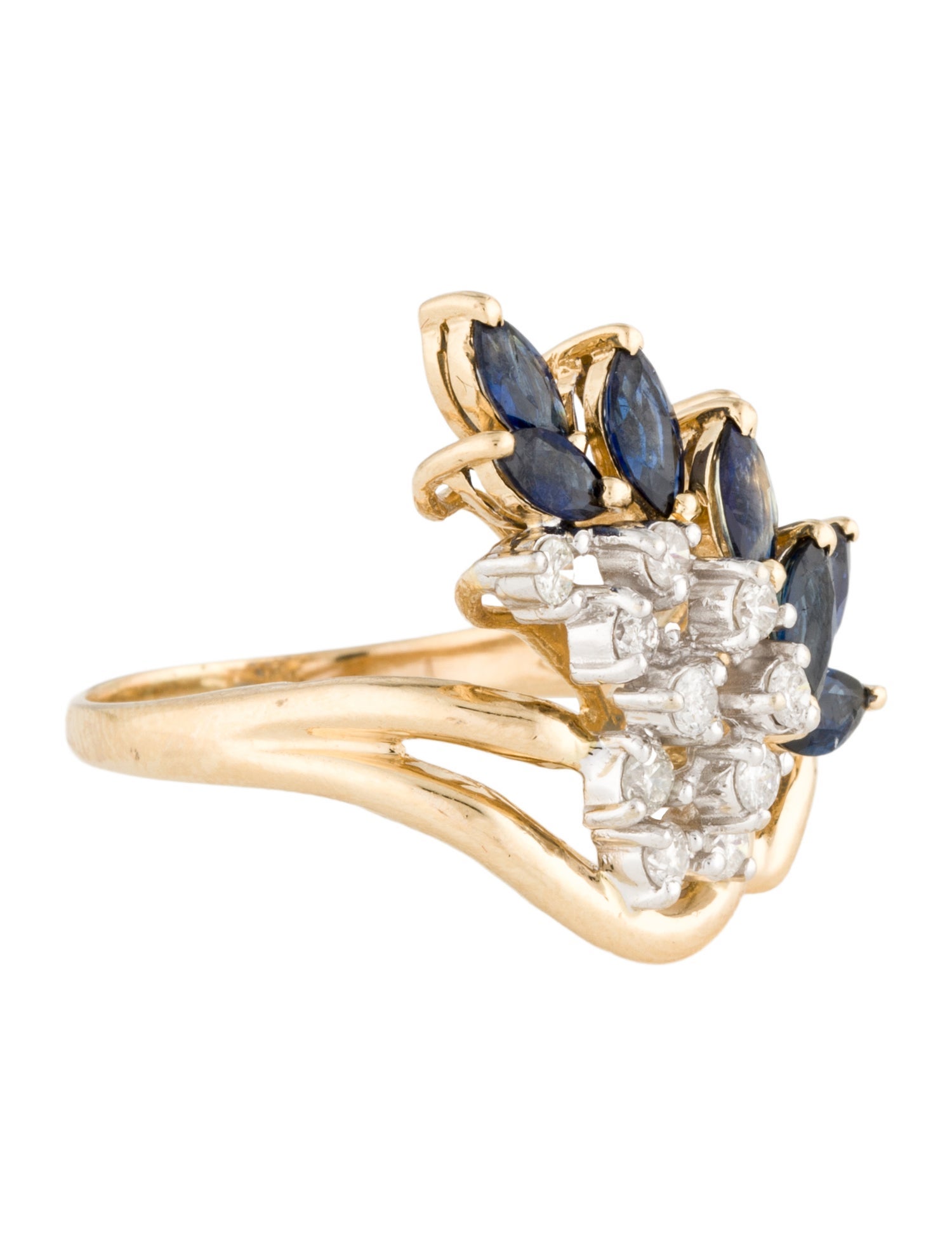 Ring 14K 1.84ctw Sapphire & Diamond Cocktail Ring