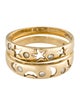 Ring 10K Diamond Star & Moon Ring Set