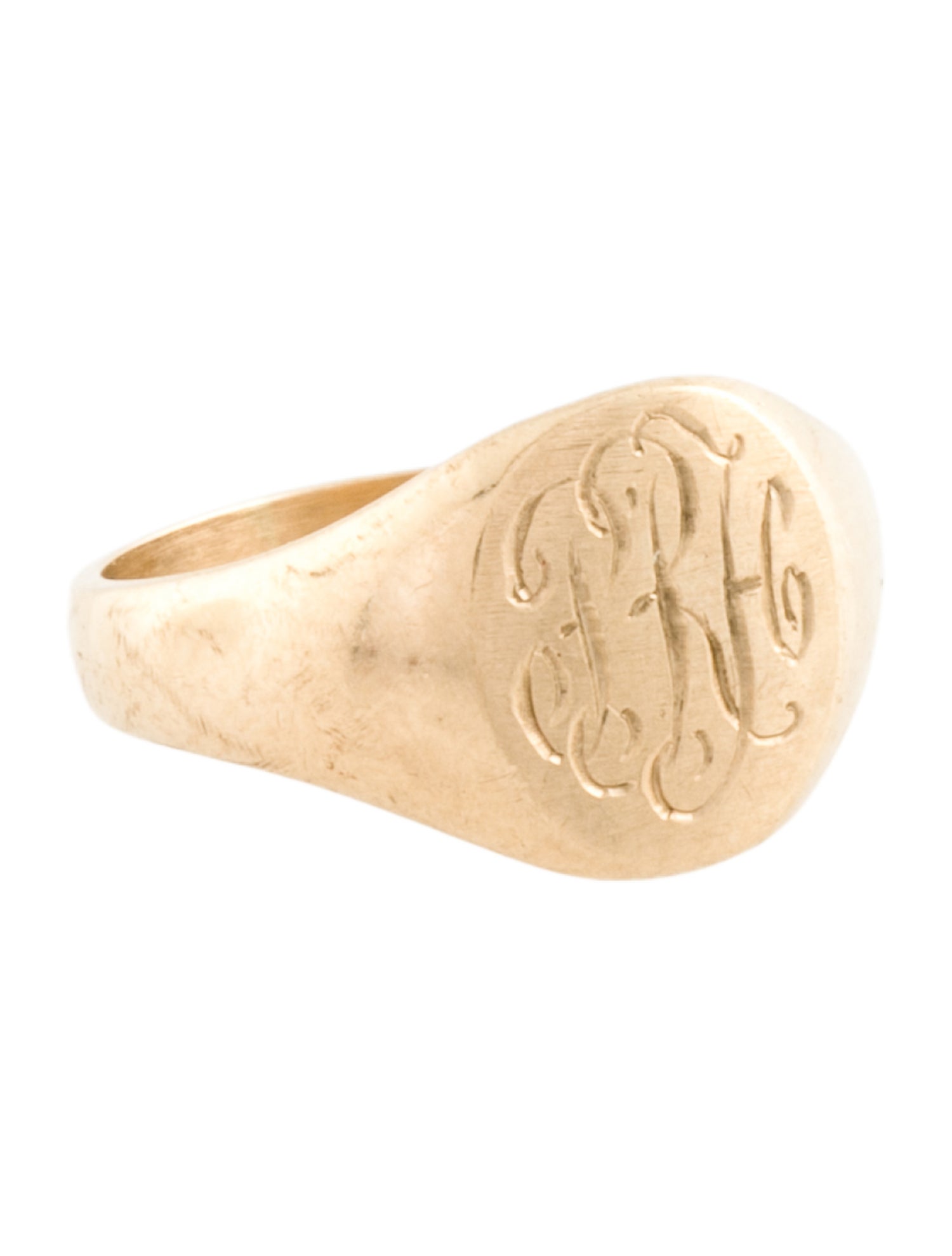 Ring 10K Monogram 'PRH' Signet
