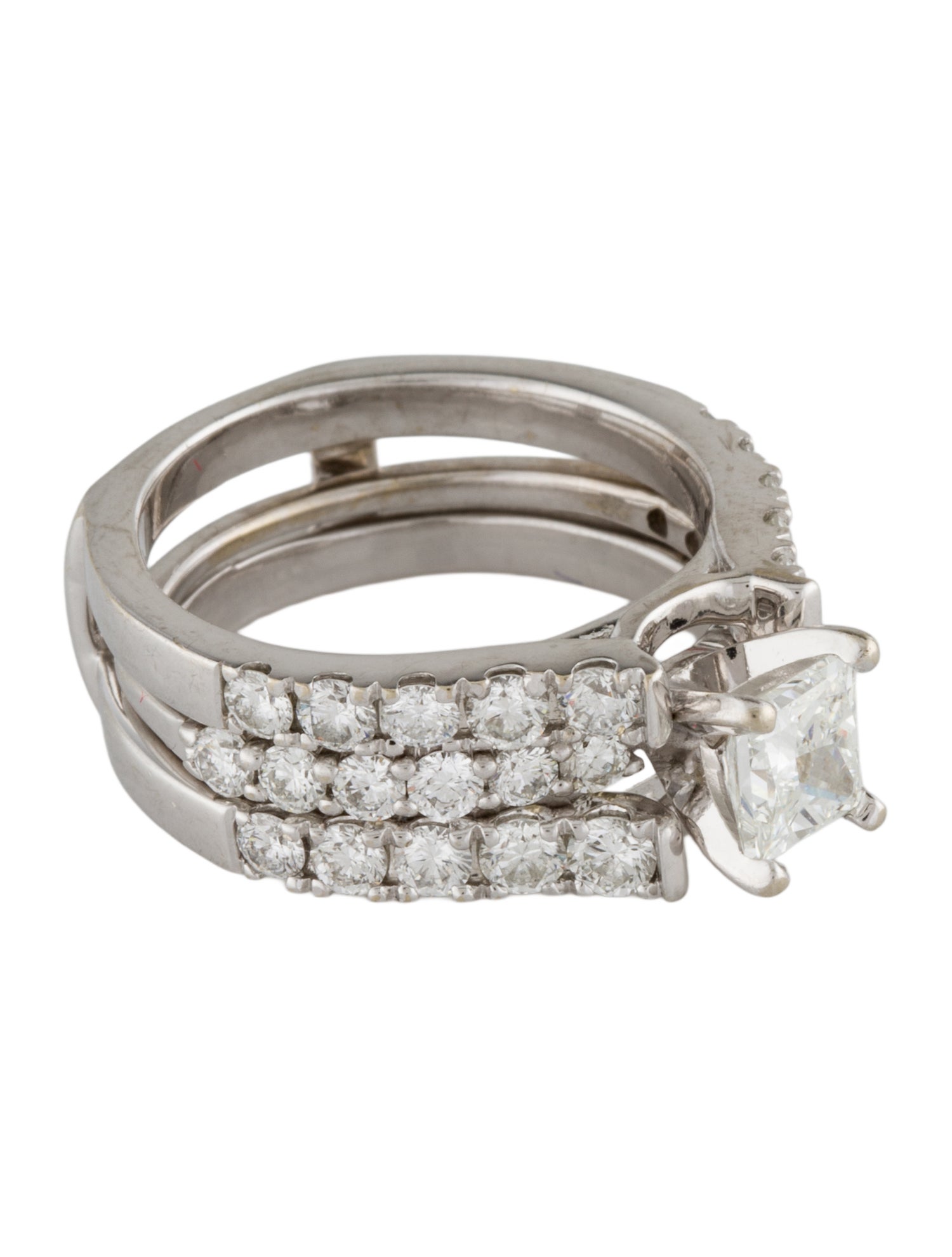 Engagement Ring 14K 2.42ctw Diamond Wedding Set