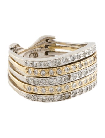 Ring 14K Diamond Five-Row Band