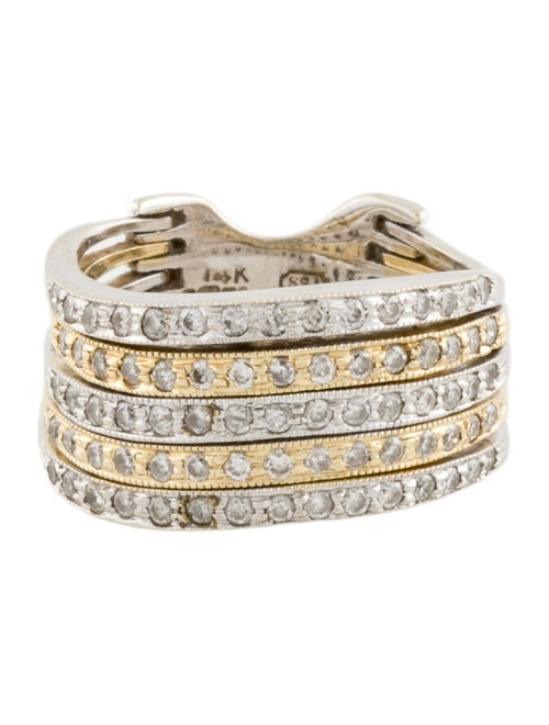 Ring 14K Diamond Five-Row Band