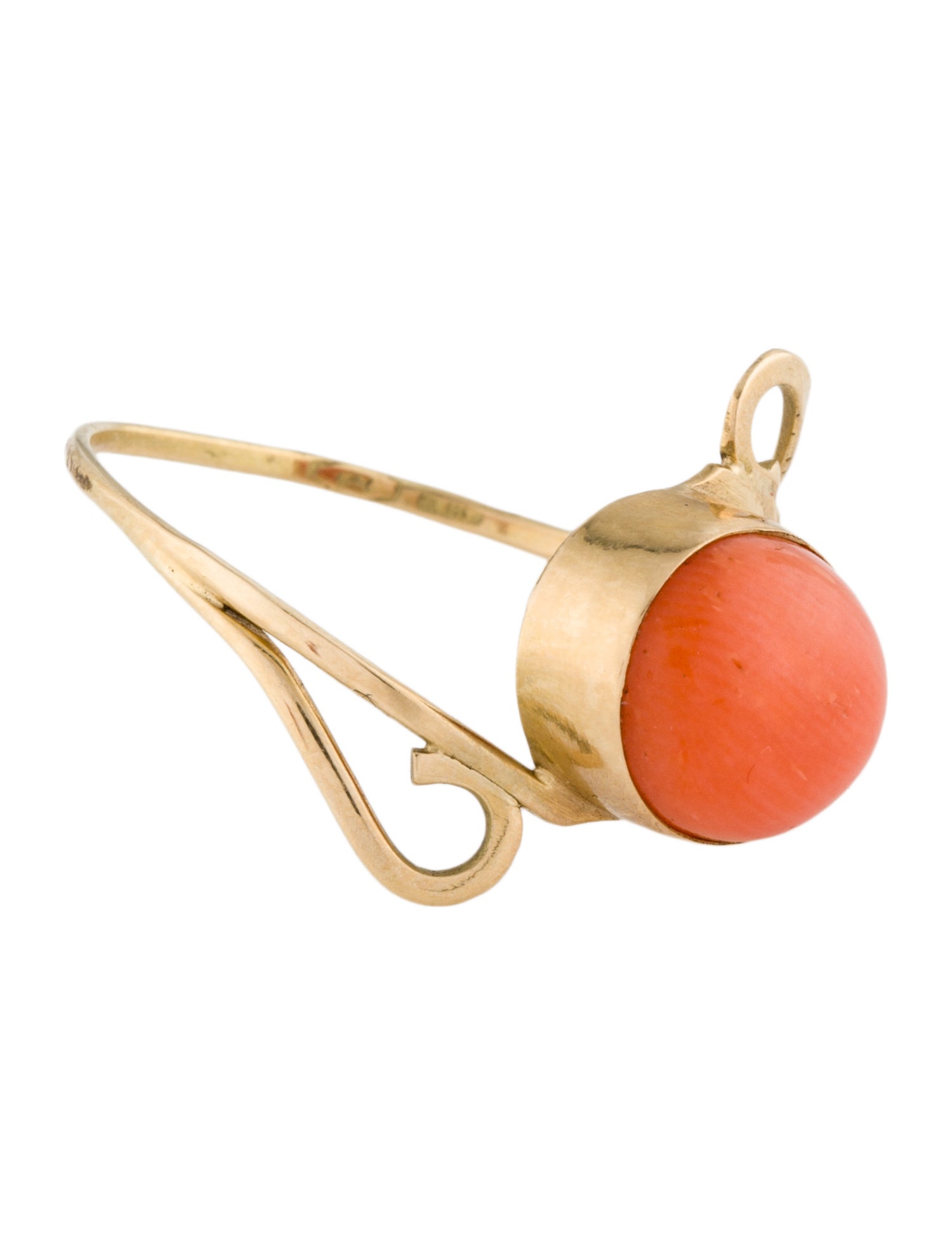 Ring 14K Coral Cocktail Ring