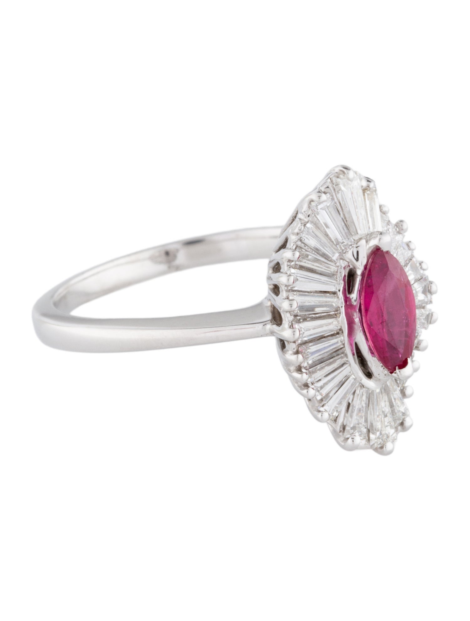 Ring 14K Ruby & Diamond Cocktail Ring
