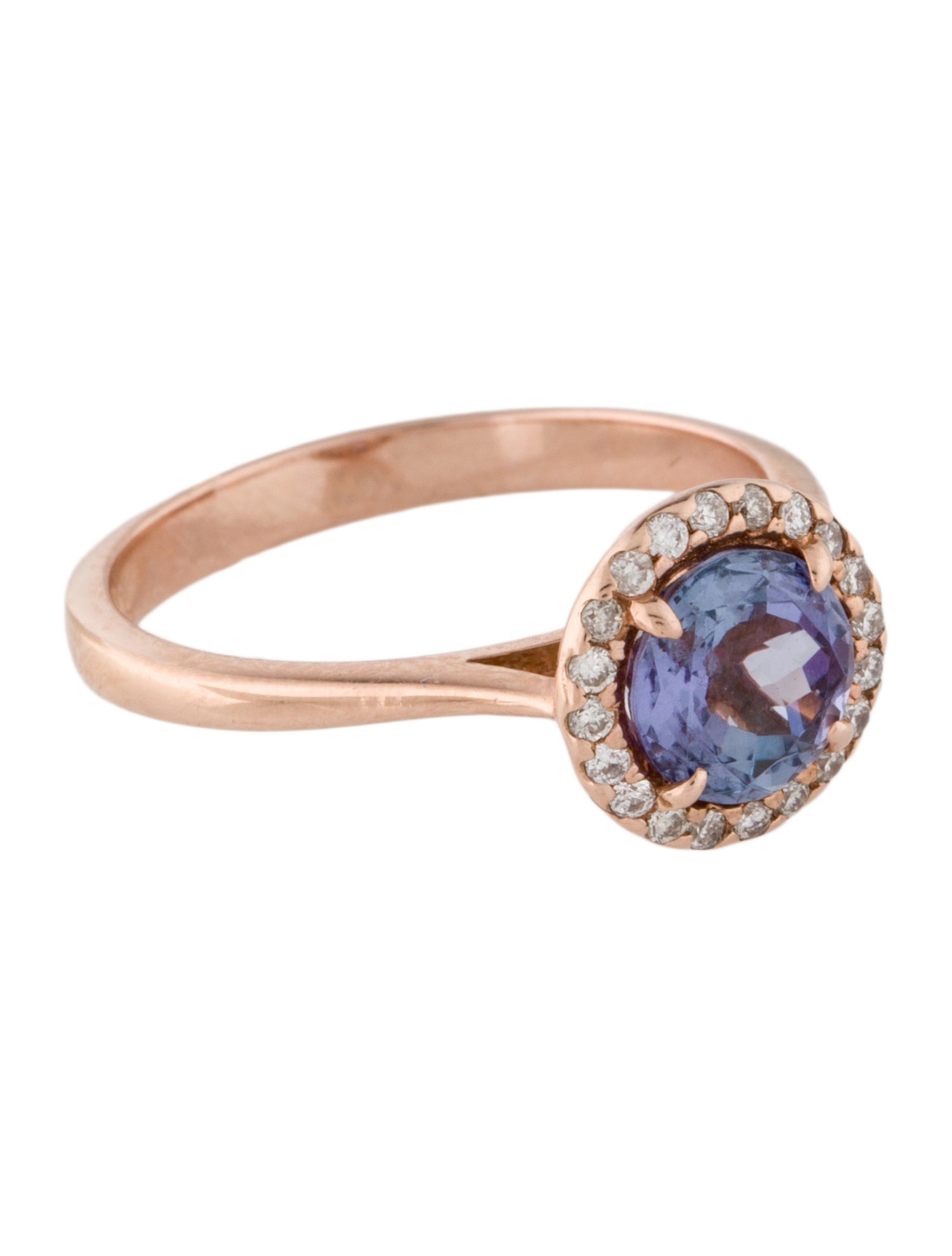 Ring 14K Tanzanite & Diamond Cocktail Ring