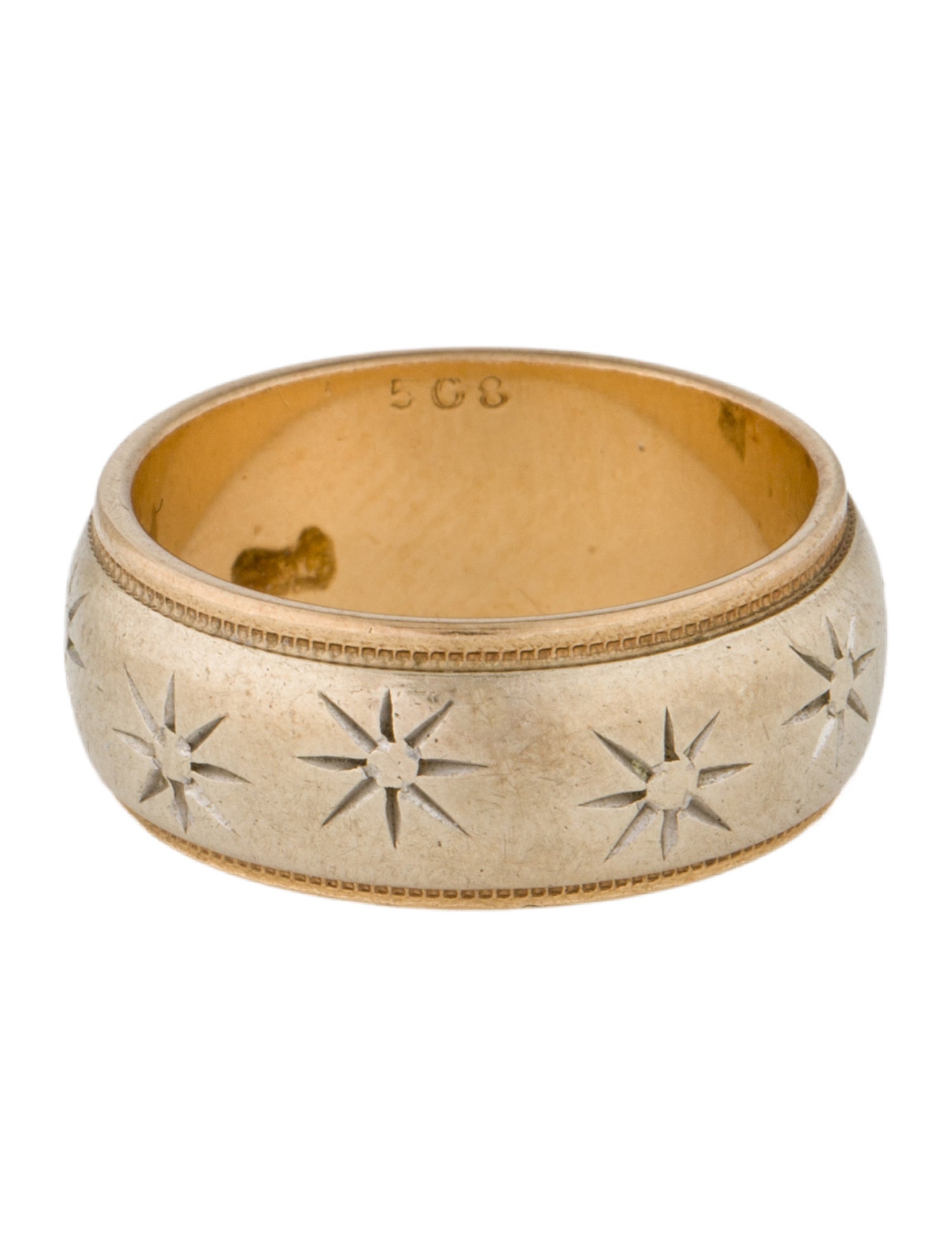 Ring 14K Two-Tone Star Band