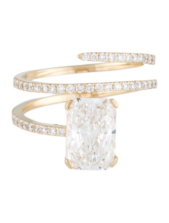 Ring 14K 2.83ctw Lab-Grown Diamond Wrap Cocktail Ring