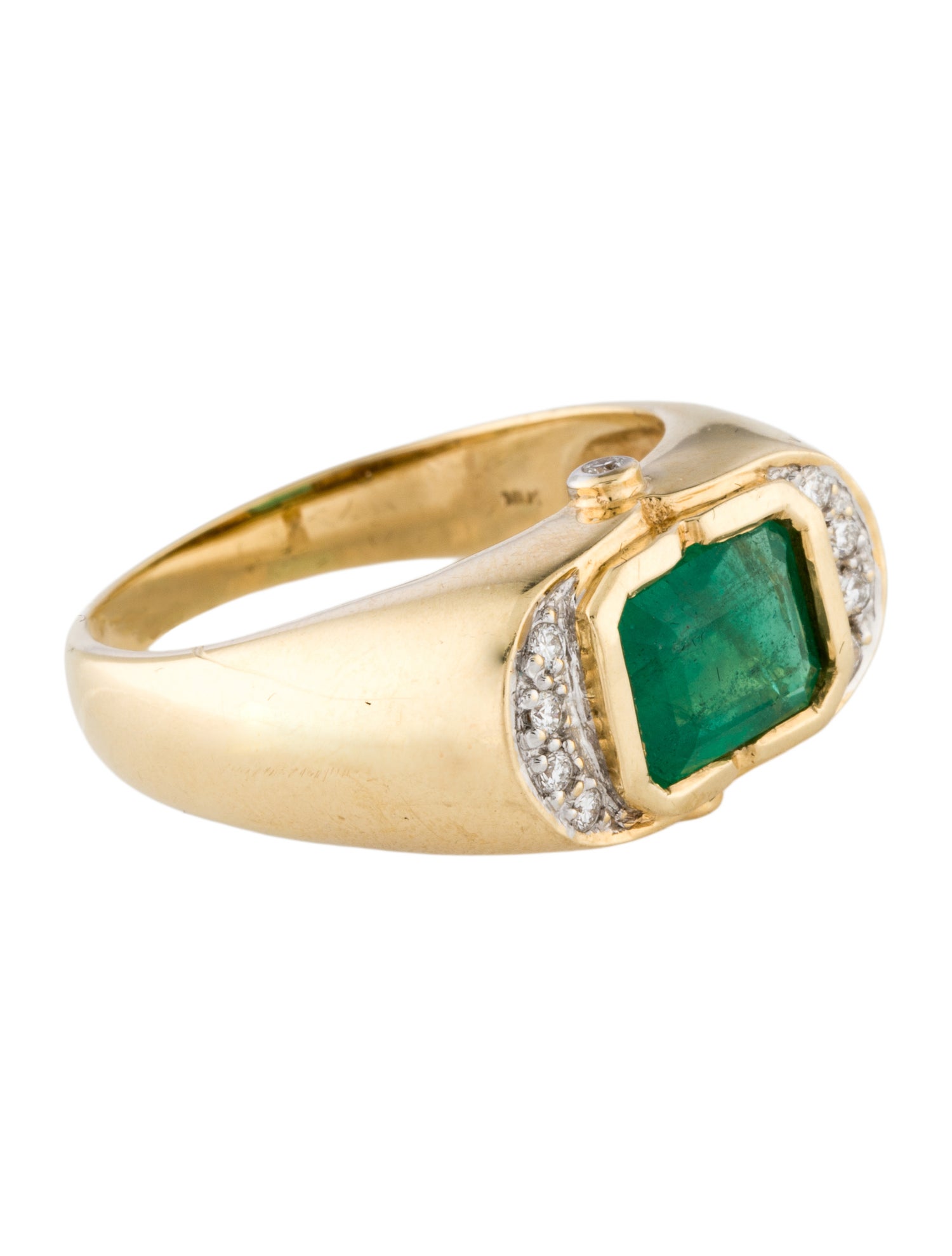Ring Amayani 18K 1.85ct Emerald & Diamond Cocktail Ring