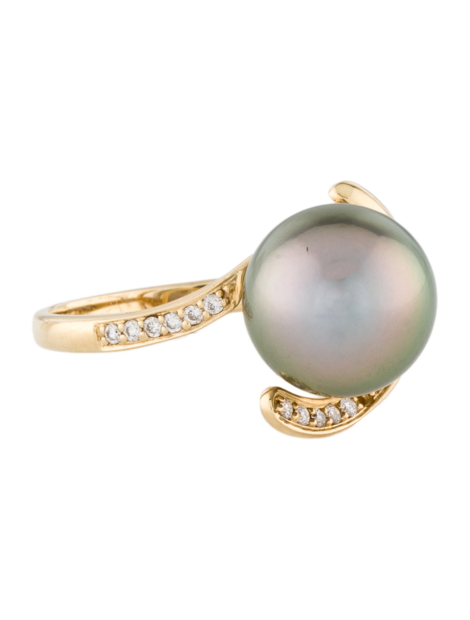 Ring 14K Pearl & Diamond Ring