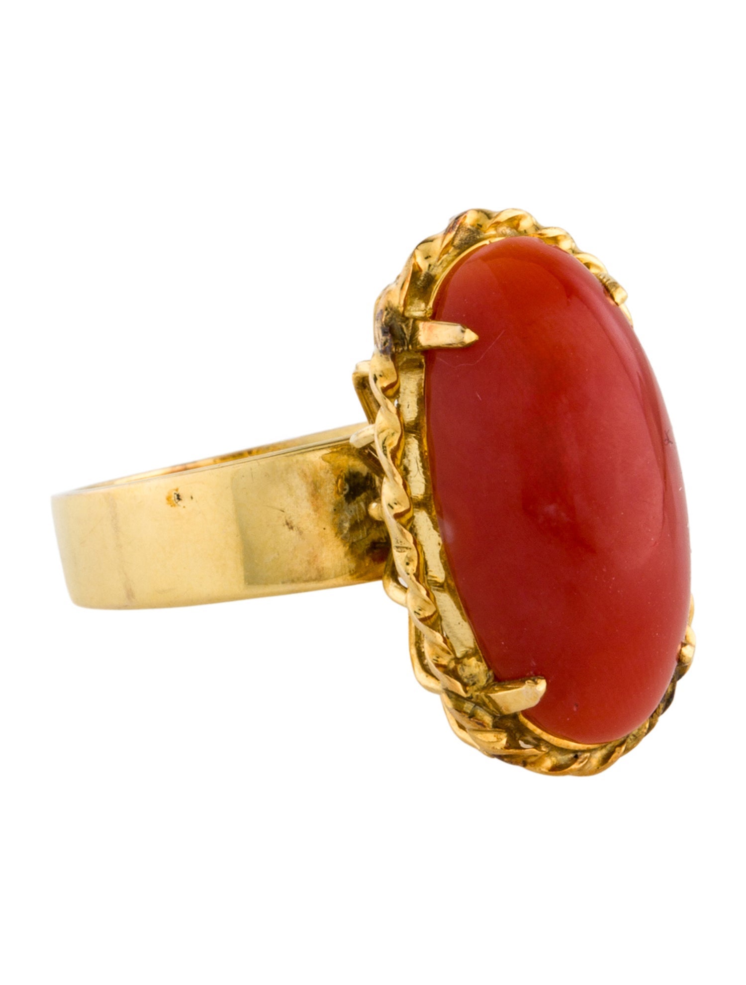 Ring 14K Coral Cocktail