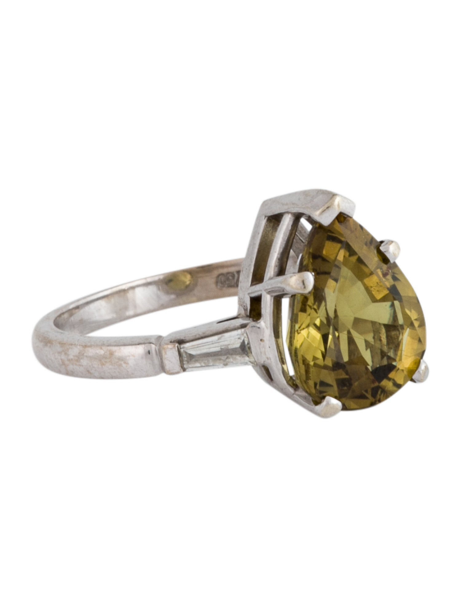 Ring 18K 3.78ctw Chrysoberyl & Diamond Cocktail Ring