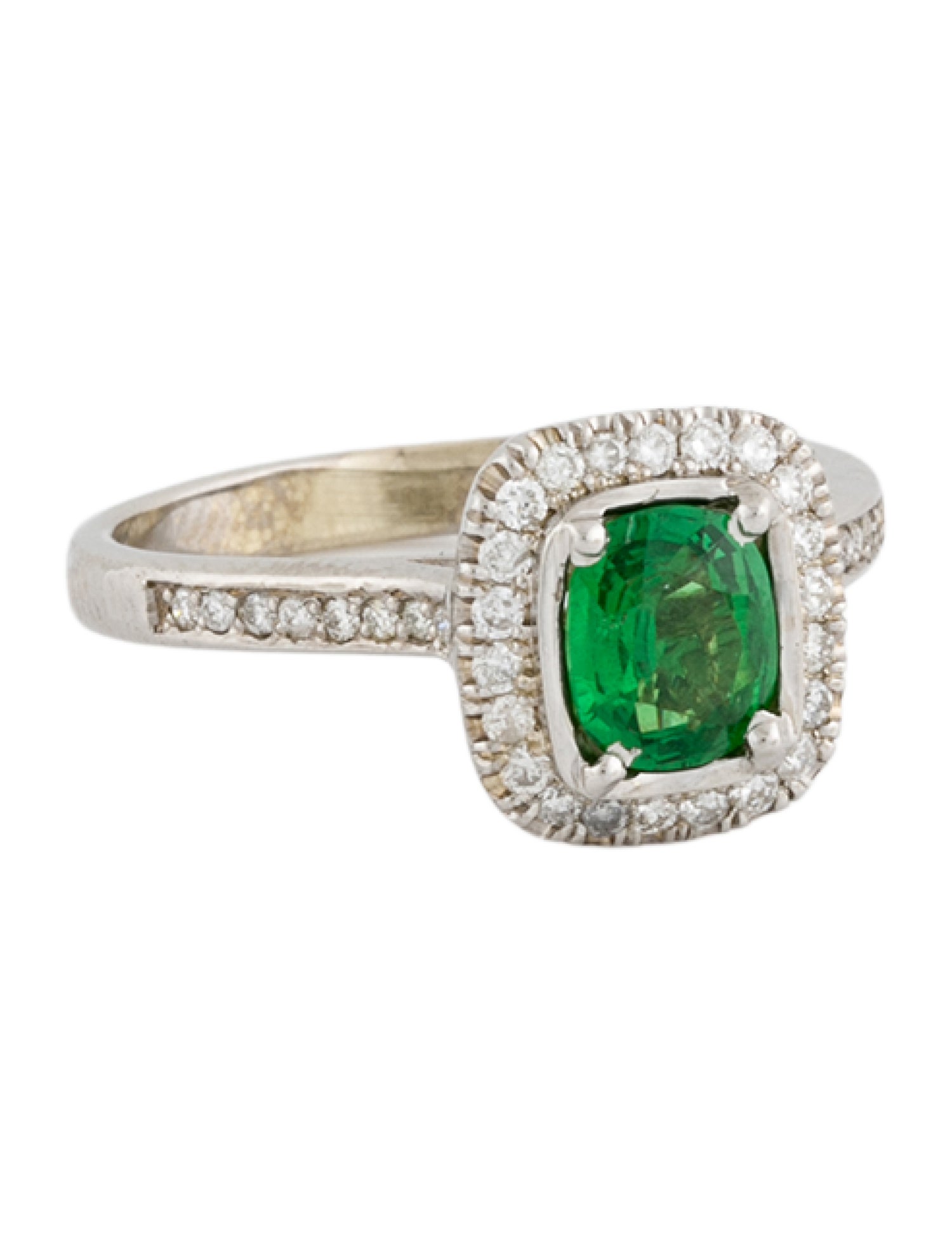 Ring 14K Tsavorite Garnet & Diamond
