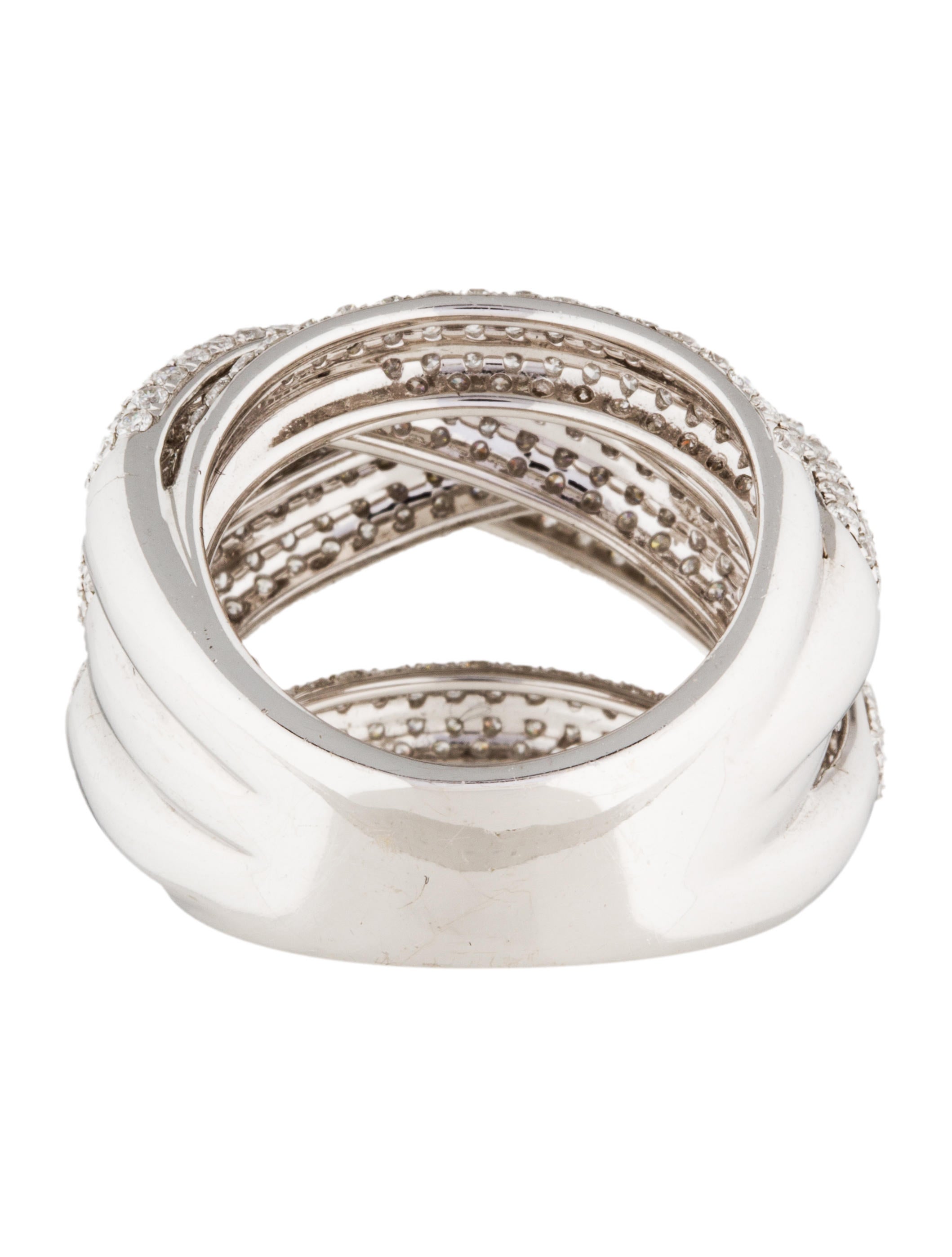 14K Multi Row Diamond Ring - Rings - RRING34107 | The RealReal