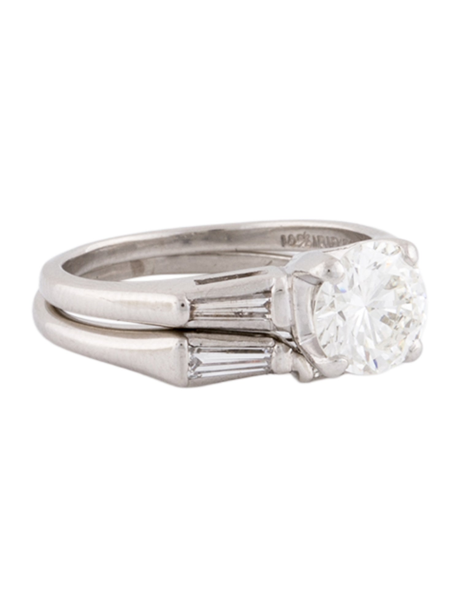 Ring Platinum 1.46ctw Diamond Engagement Set