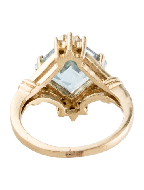 Ring 10K 3.34ct Topaz & Diamond Cocktail Ring