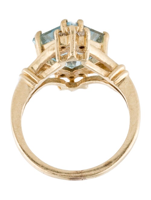 Ring 10K 3.34ct Topaz & Diamond Cocktail Ring