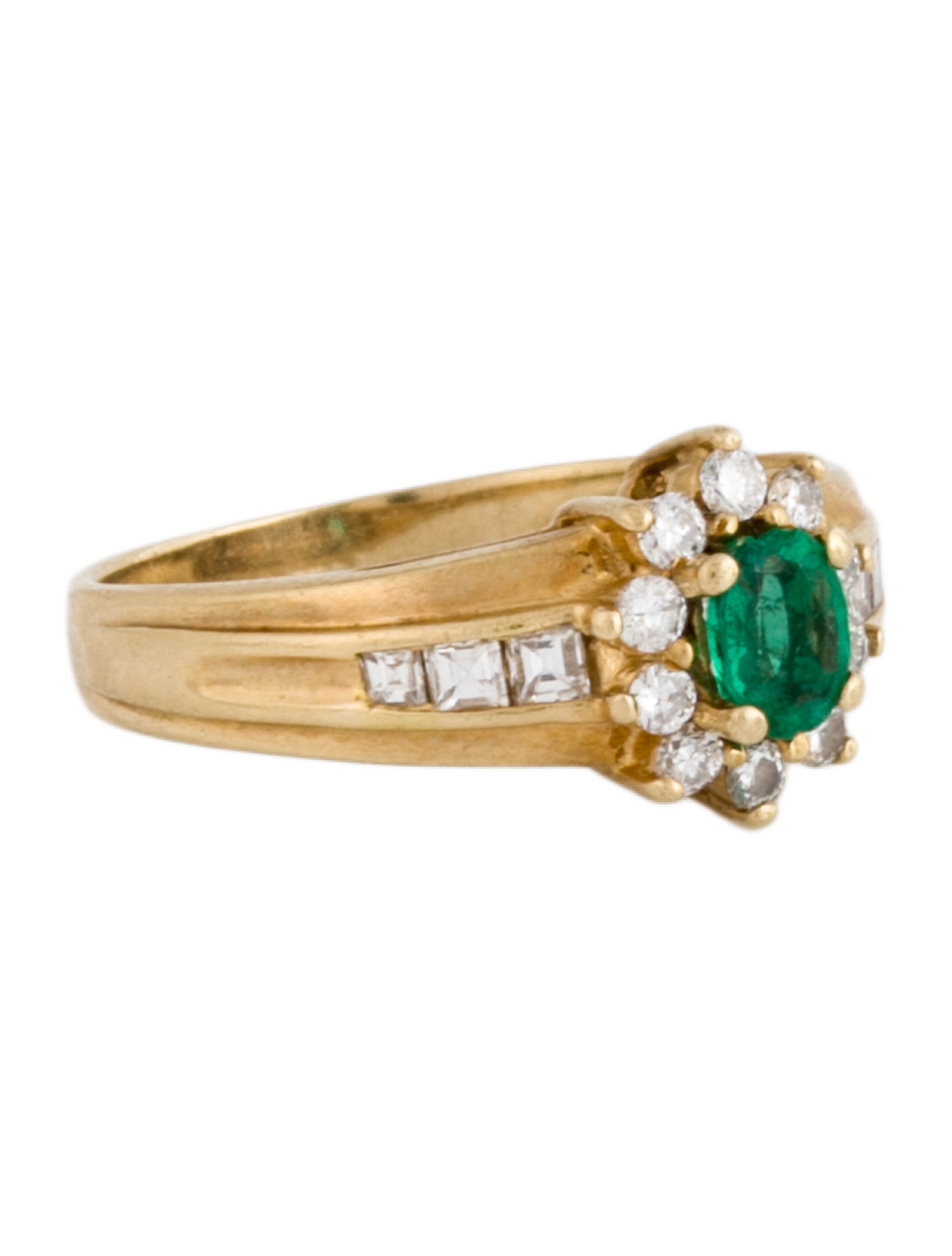 Ring 14K Emerald & Diamond Ring
