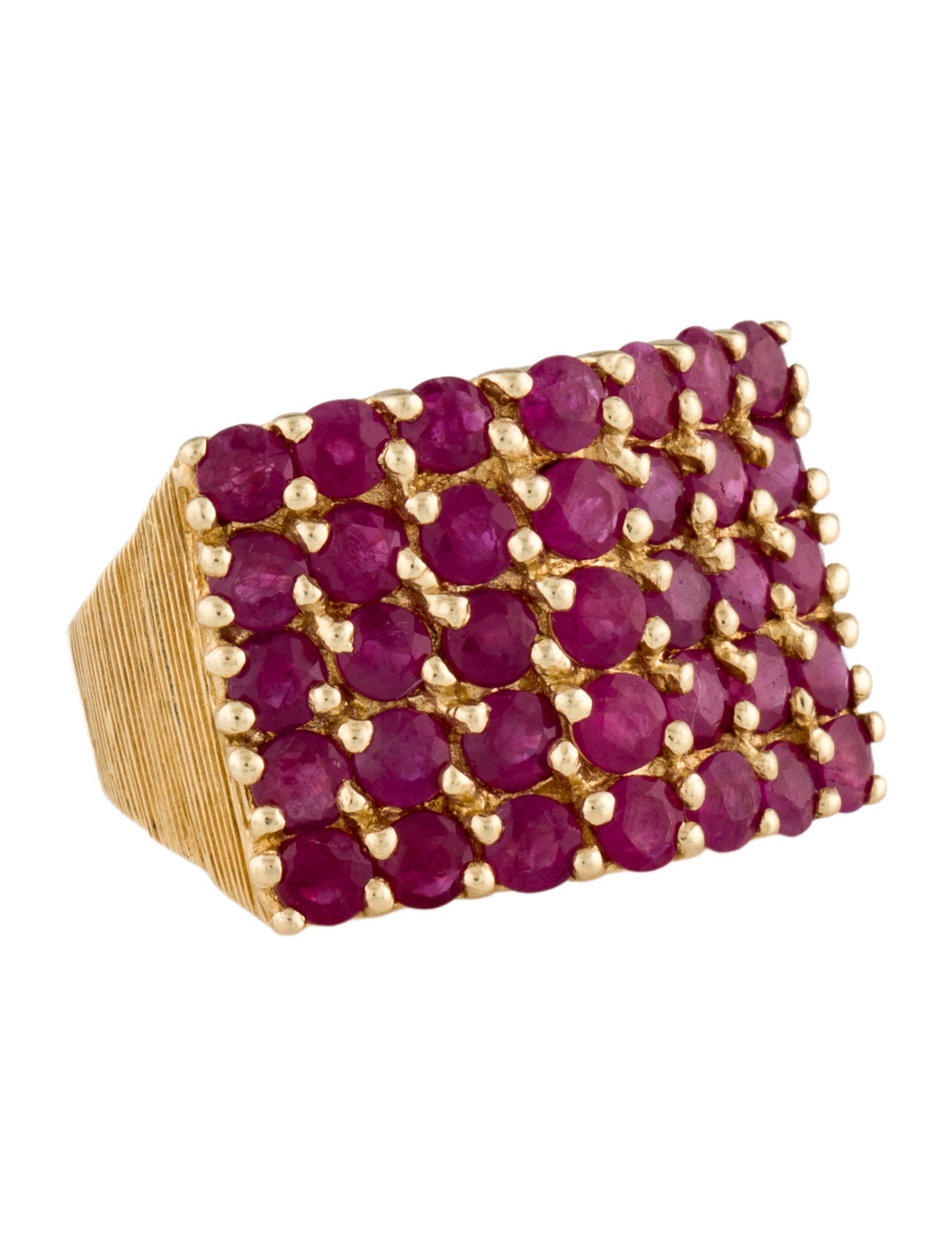 Ring 14K 3.15ctw Ruby Pyramid Cocktail