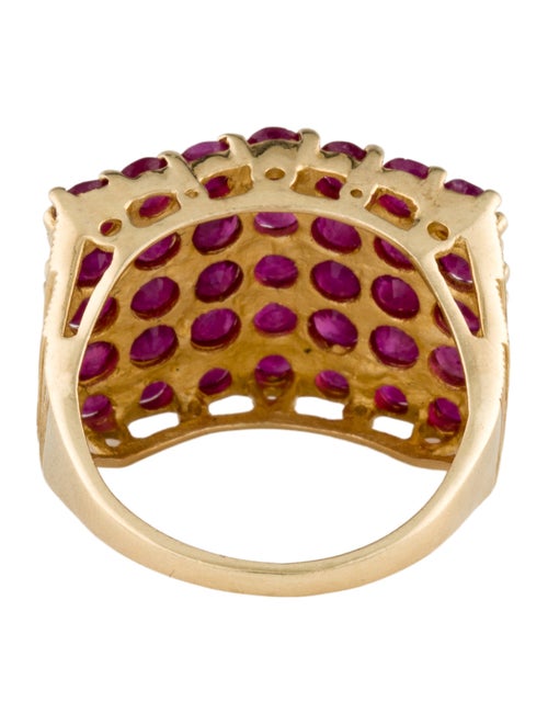 Ring 14K 3.15ctw Ruby Pyramid Cocktail Ring