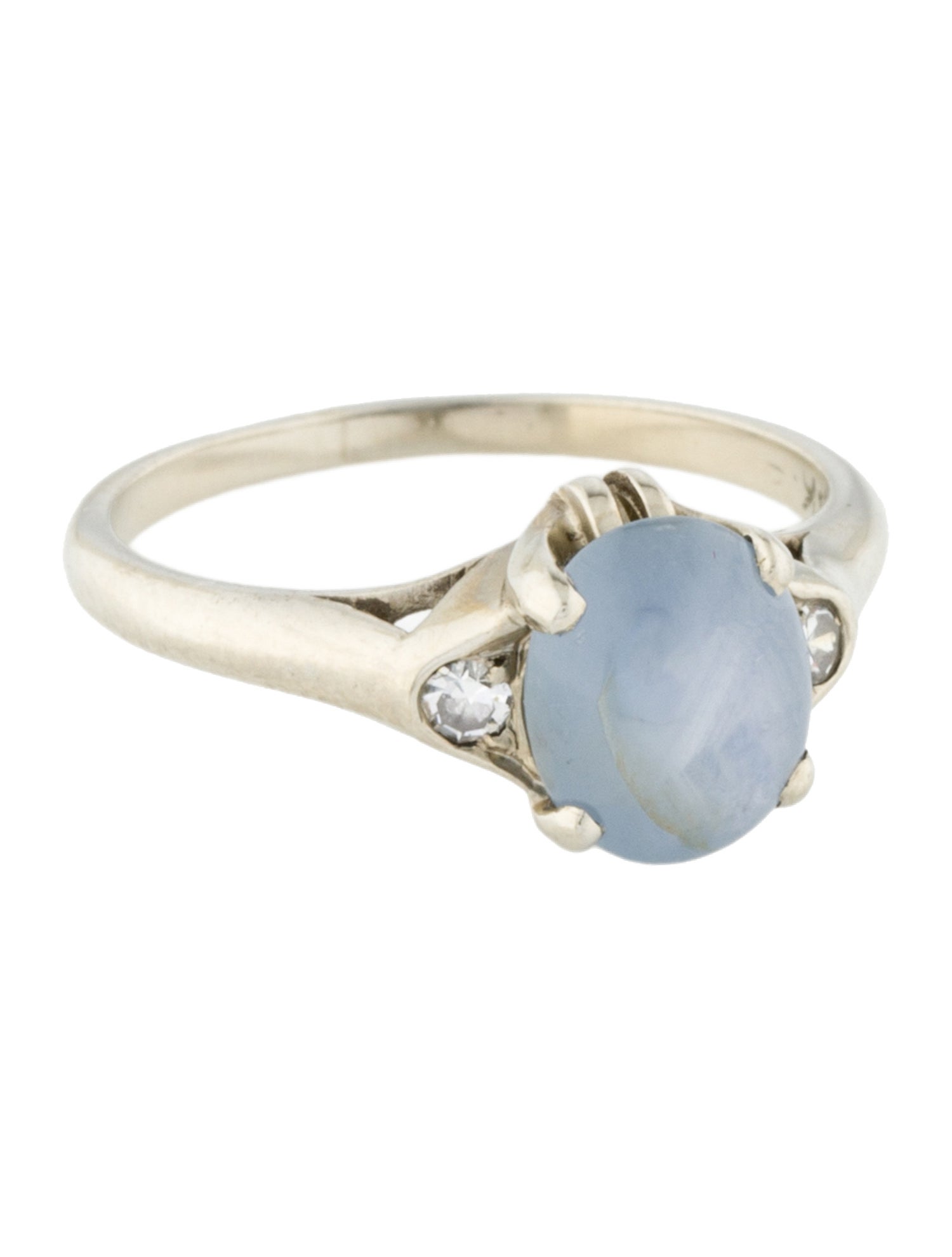 Ring 18K 2.16ct Star Sapphire & Diamond Band