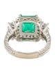 Ring 14K 3.34ct Emerald & Diamond Cocktail Ring