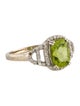 Ring 14K Peridot & Diamond Cocktail Ring