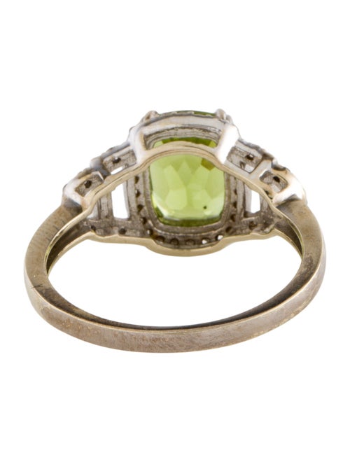 Ring 14K Peridot & Diamond Cocktail Ring